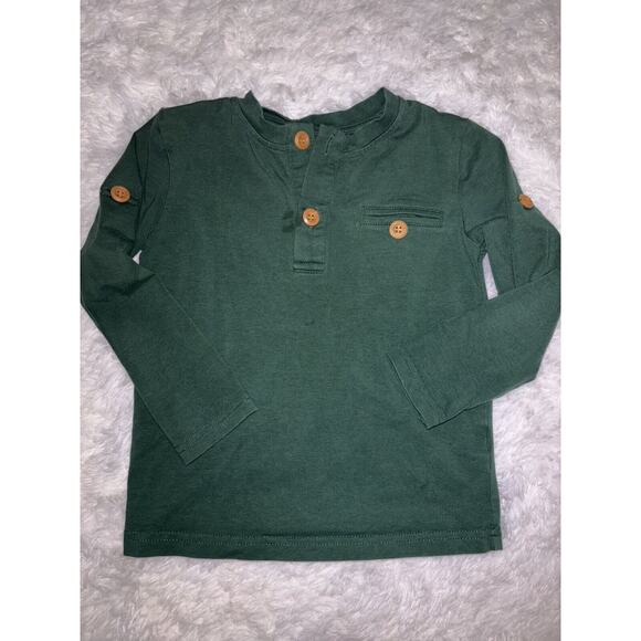 Ollie Jay Boys Sz. 3 Green Button Tee. Cute, Exc Quality - Picture 2 of 11